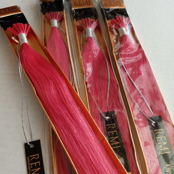 New 18" Light Pink Remy Itips Human Hair Extensions get length and fullness - Picture 4 of 13